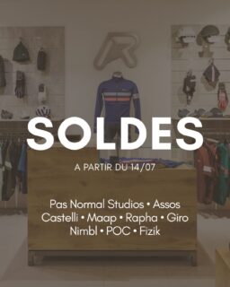 C’est le moment de se faire plaisir! 🏷️ Retrouvez de nombreux produits en soldes dans notre boutique Rochat Cycles, rue du Perron à Genève 📍
Pas Normal Studios • Assos • Castelli • Maap • Rapha • Giro • Nimbl • POC • Fizik